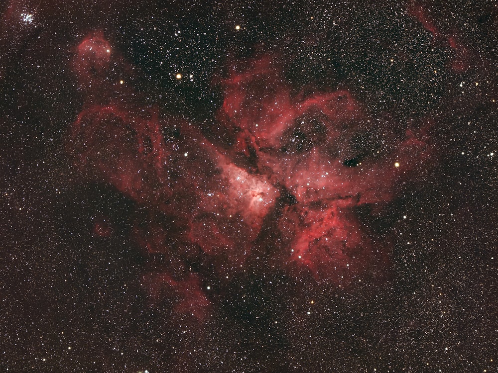 a red and black nebula
