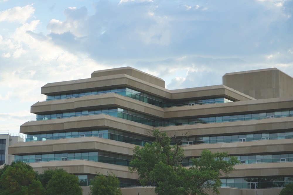 a building with many windows