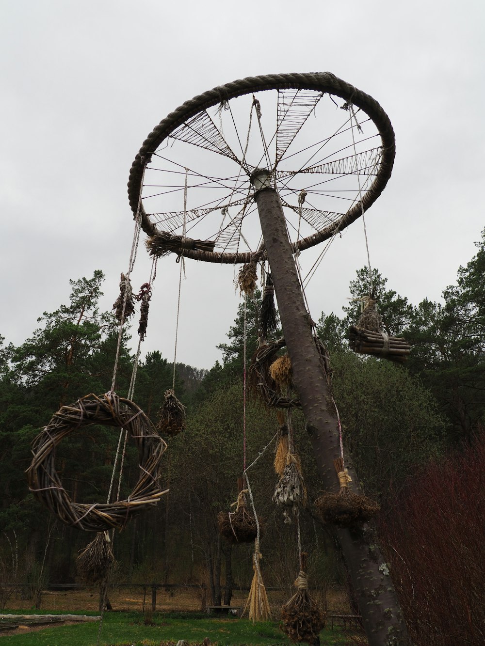 a sculpture made of sticks