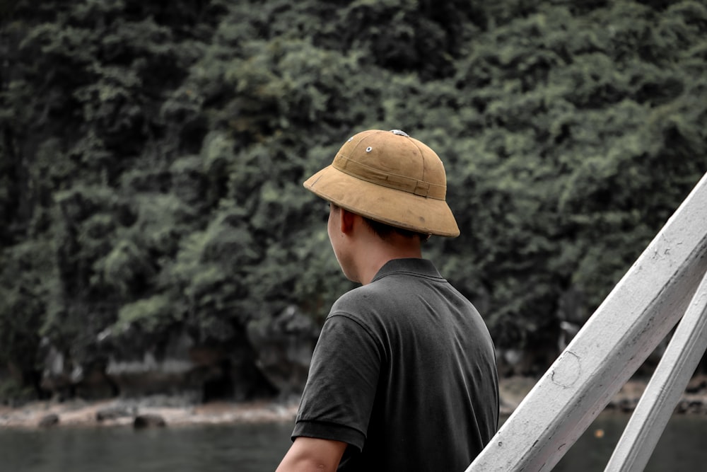 a man wearing a hat