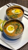 a couple bowls of soup
