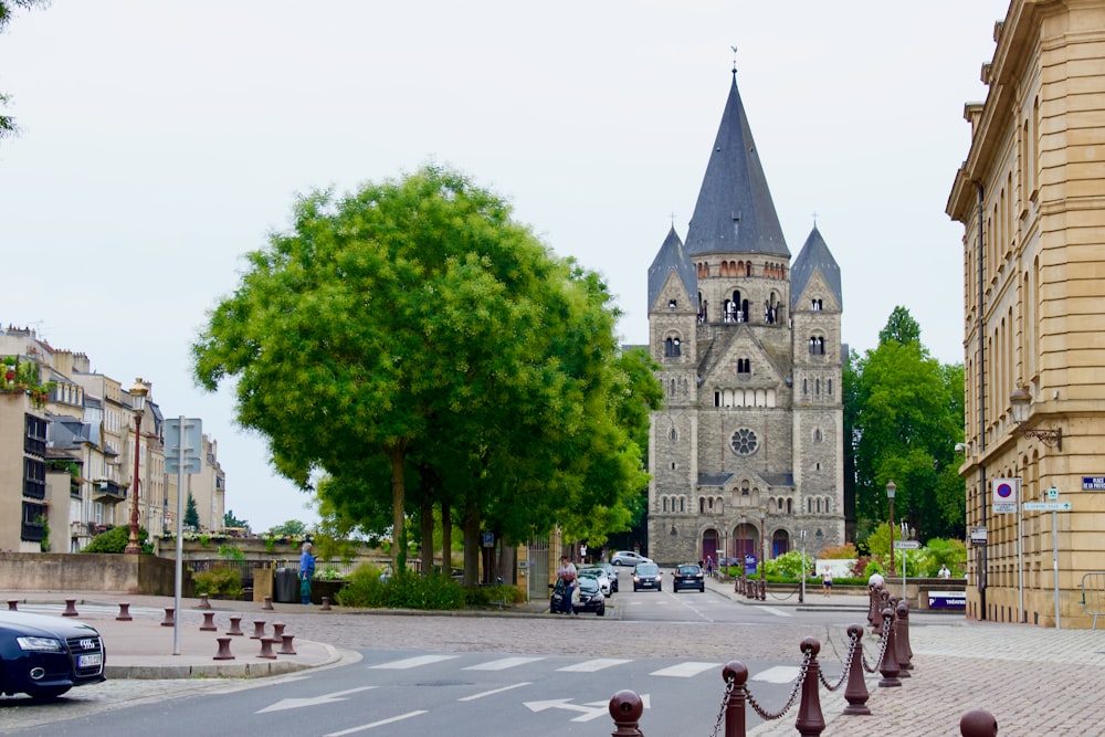 a large building with a clock tower