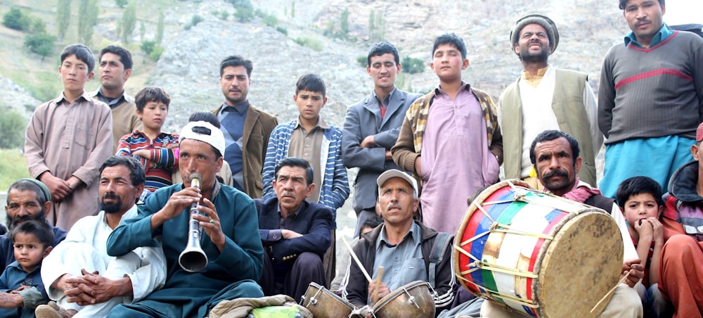 a group of people posing for a photo