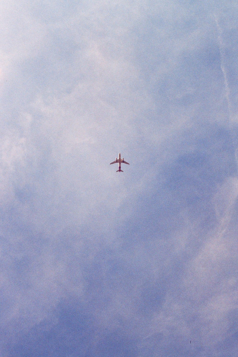 a plane flying in the sky