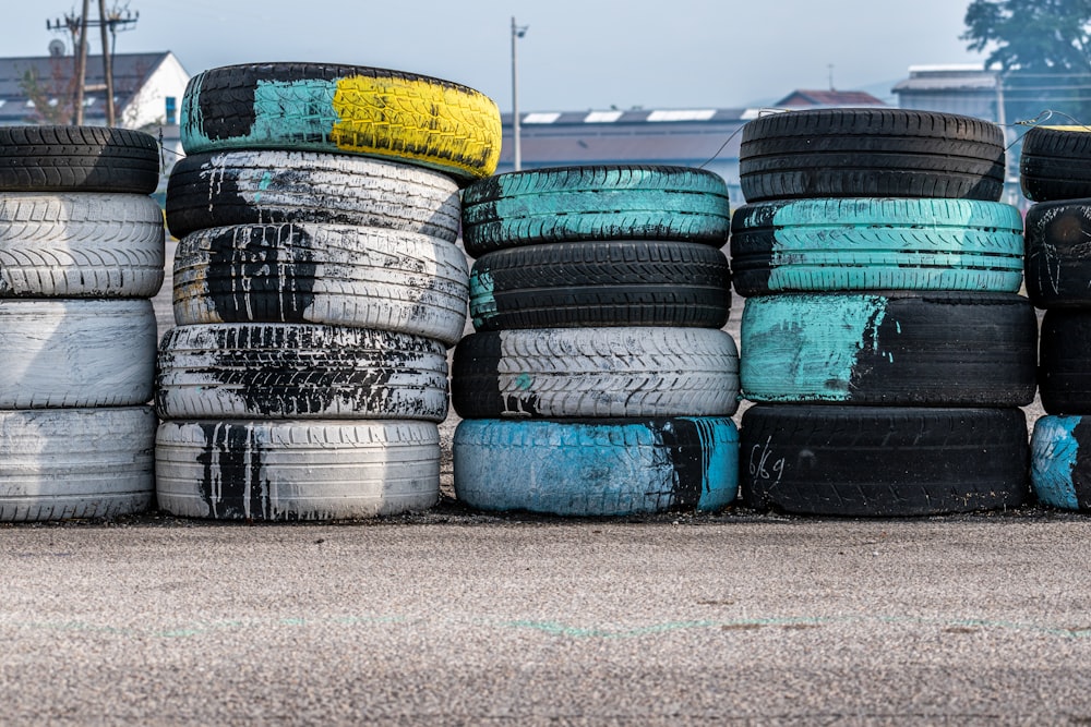 a pile of tires