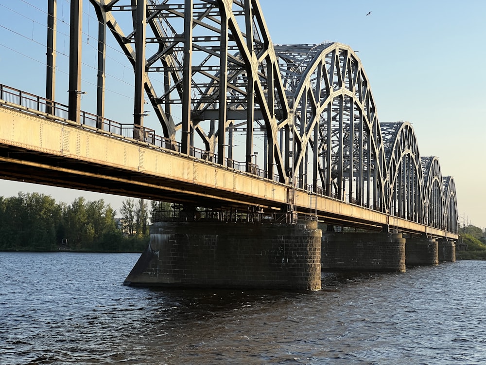 a bridge over a river