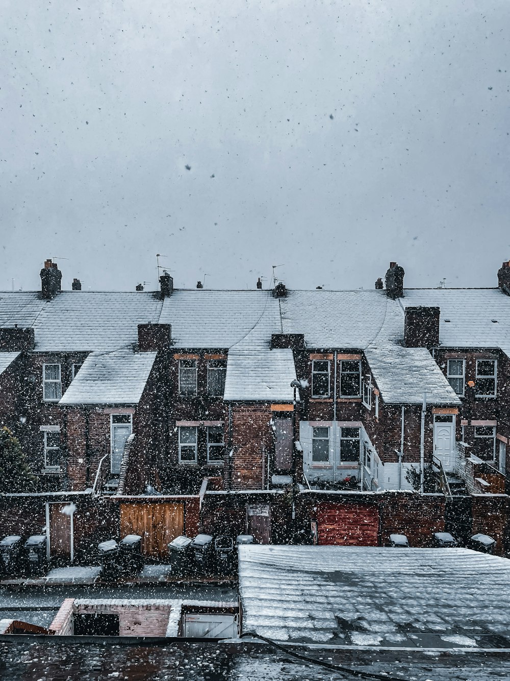 a house covered in snow