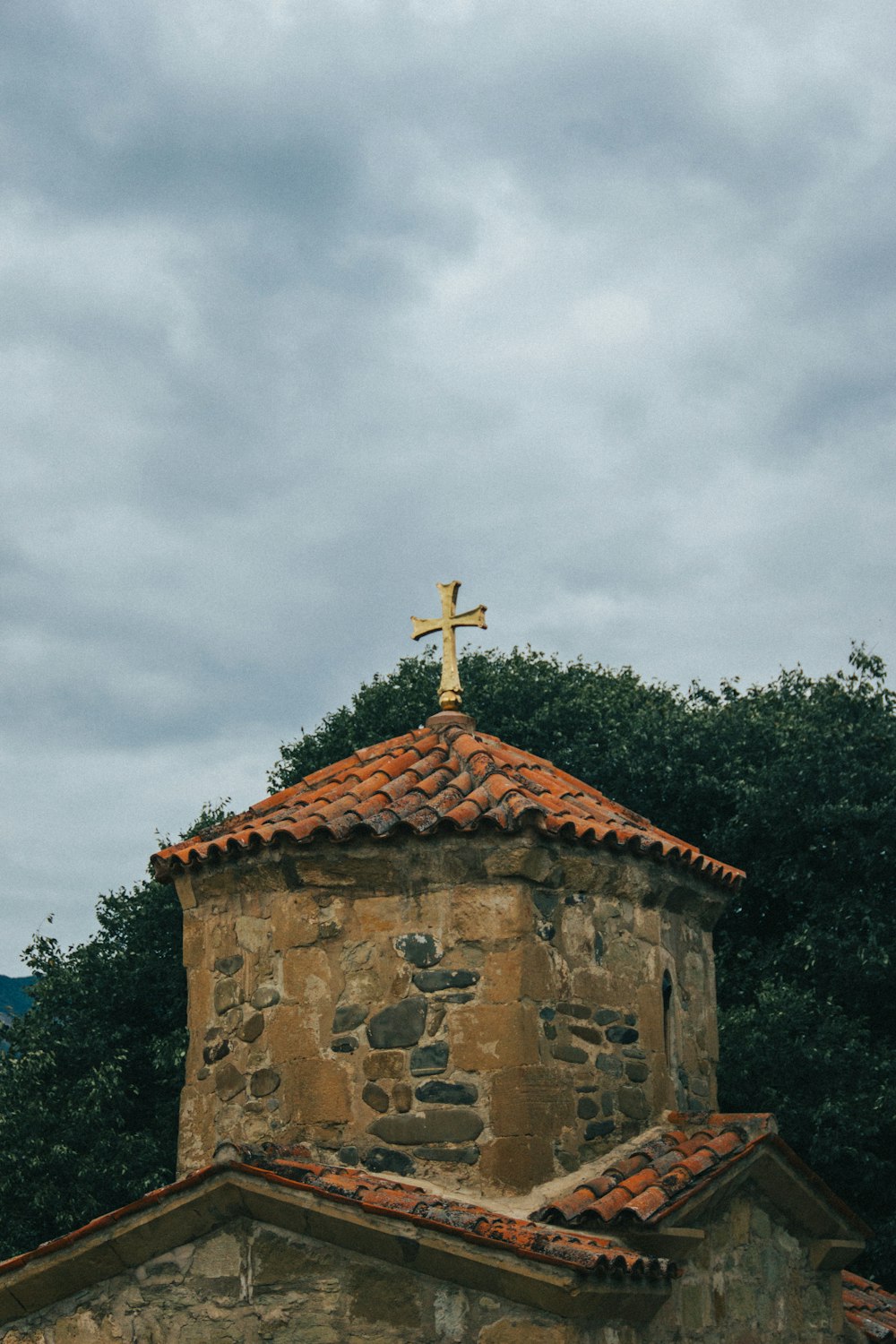 a building with a cross on top