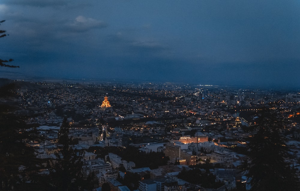 a city at night