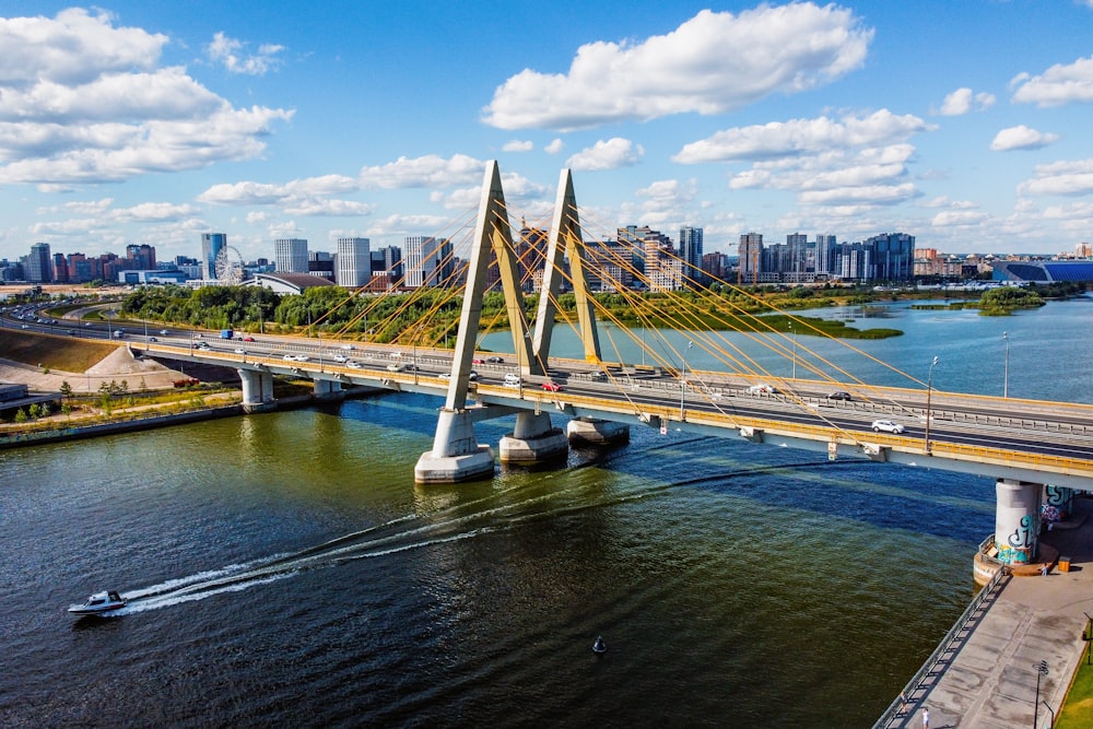 a bridge over a river