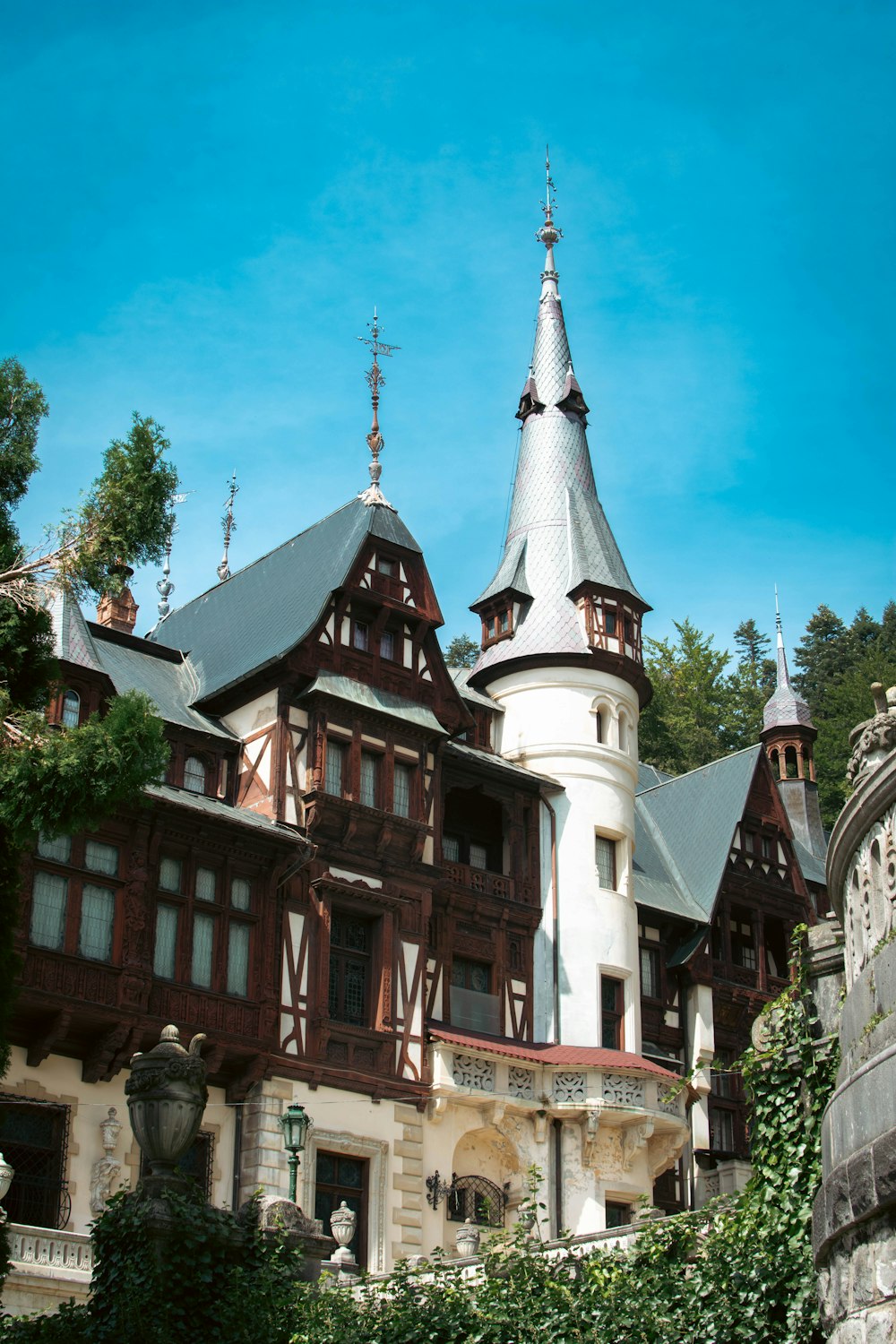 a large building with a tall spire