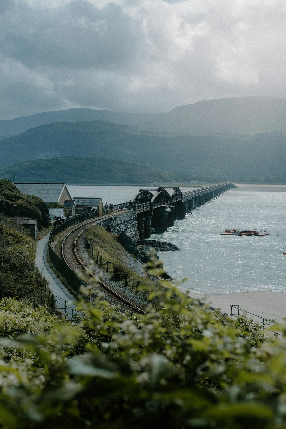 a bridge over a body of water