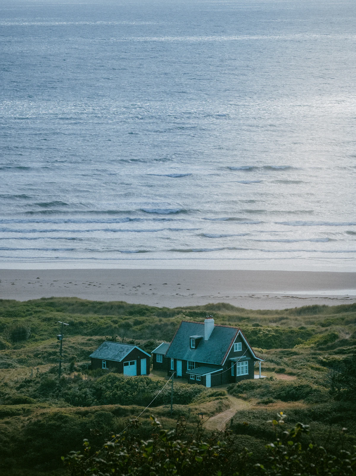 Holiday cottages beside a harbour