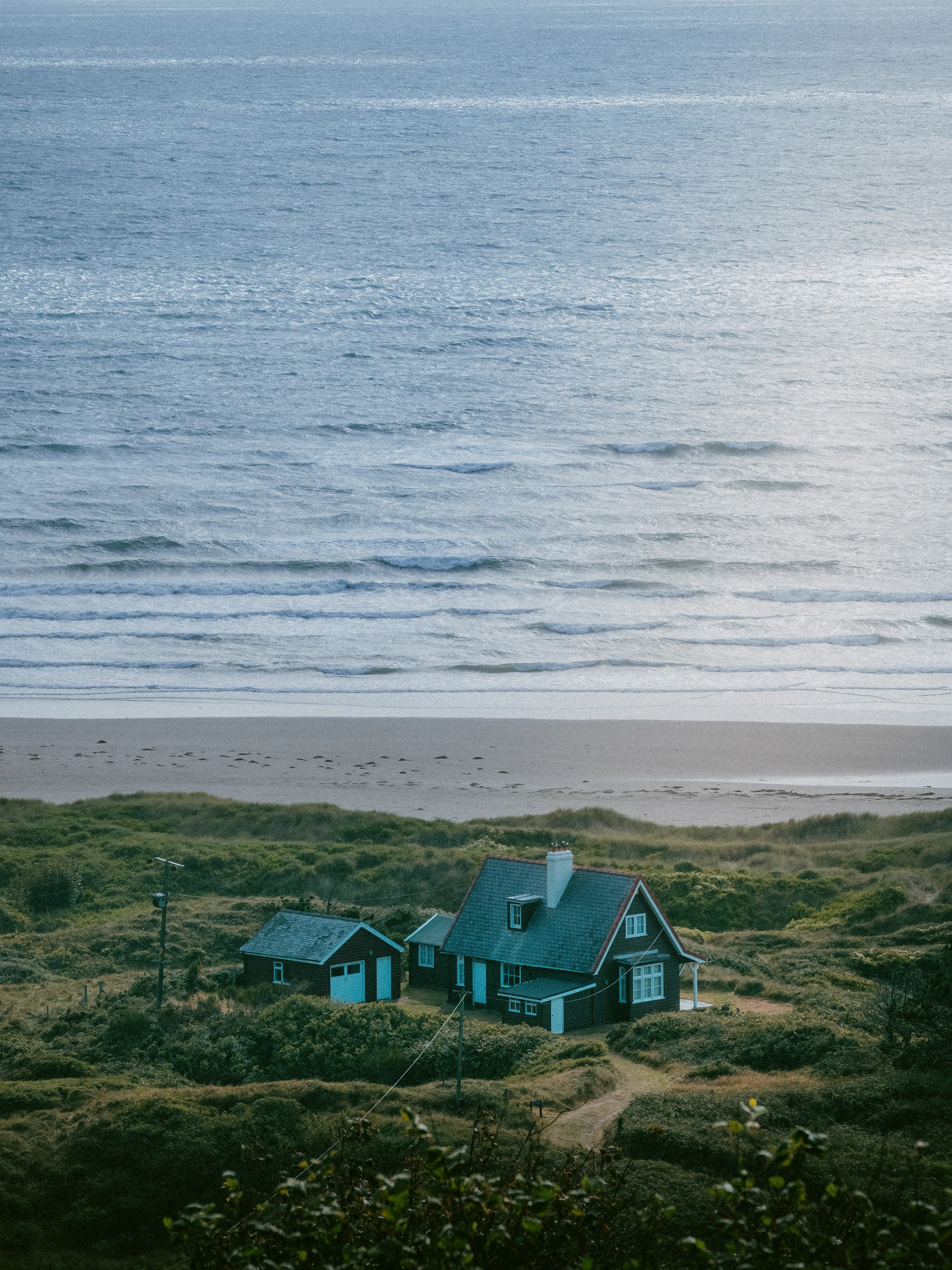 Holiday cottages beside a harbour