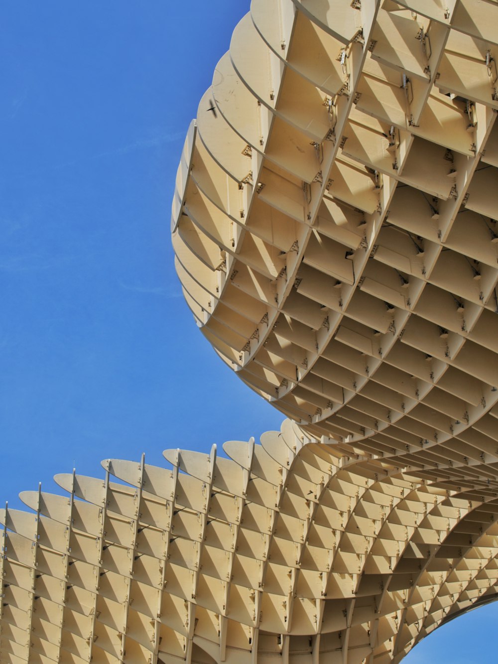 a building with a large roof