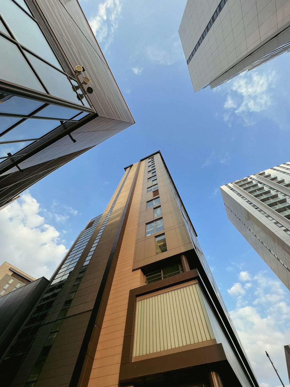 a low angle view of buildings