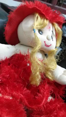 A simple, charming basic fofucha doll with bright colors and a friendly smile.