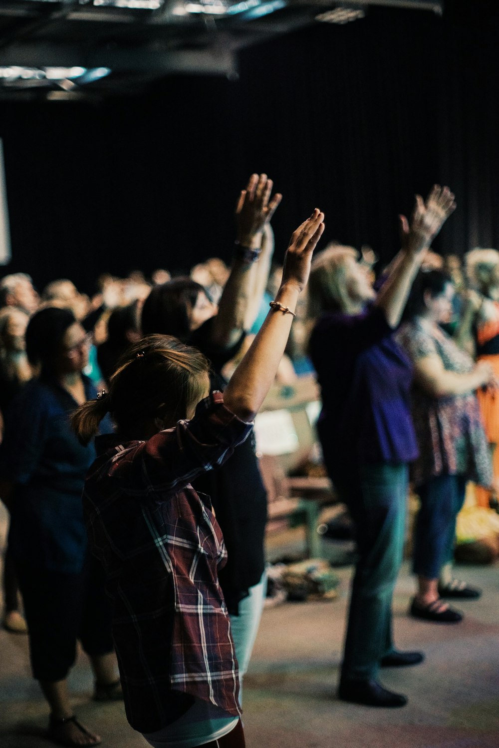 a group of people dancing