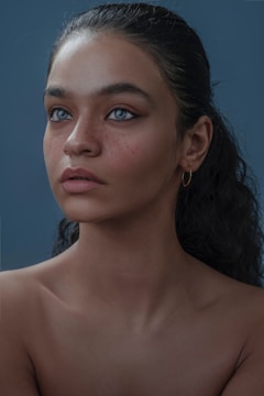 a person with dark hair