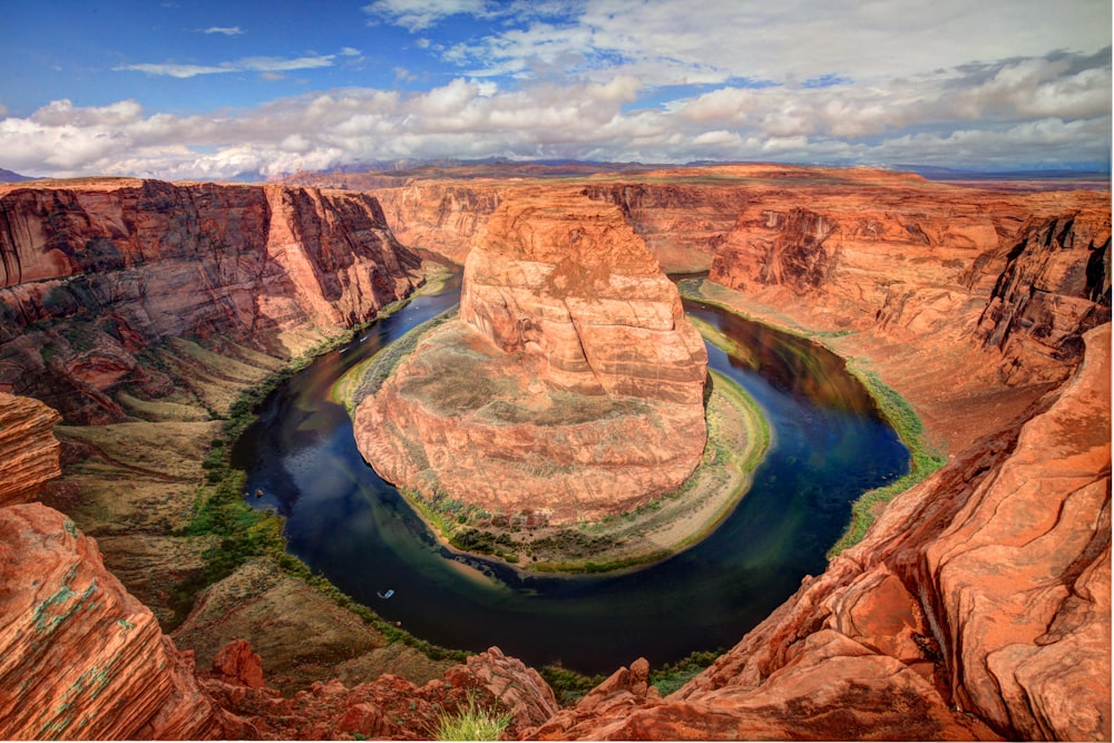 a river running through a canyon with Colorado River in the background