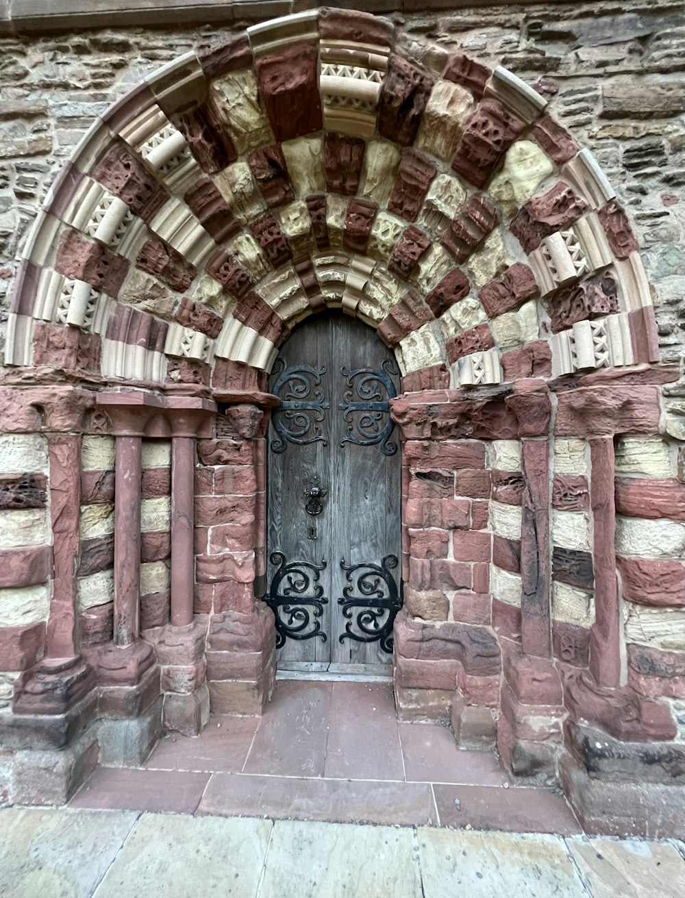 a door in a brick building