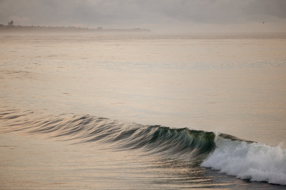 waves crashing on a beach