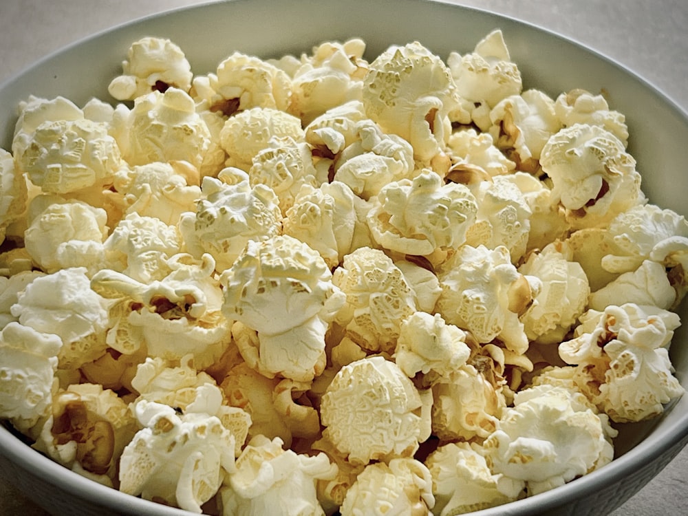 a bowl of popcorn