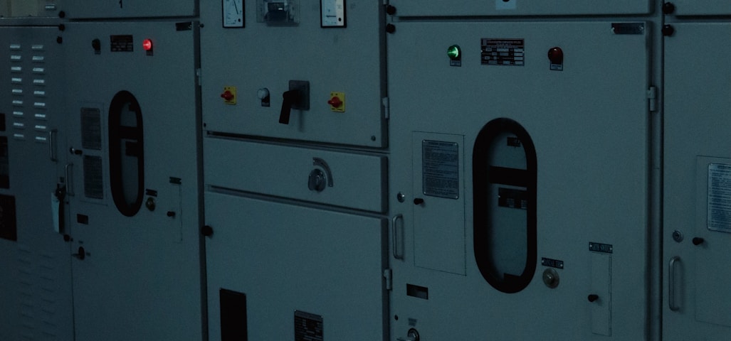 a row of white lockers