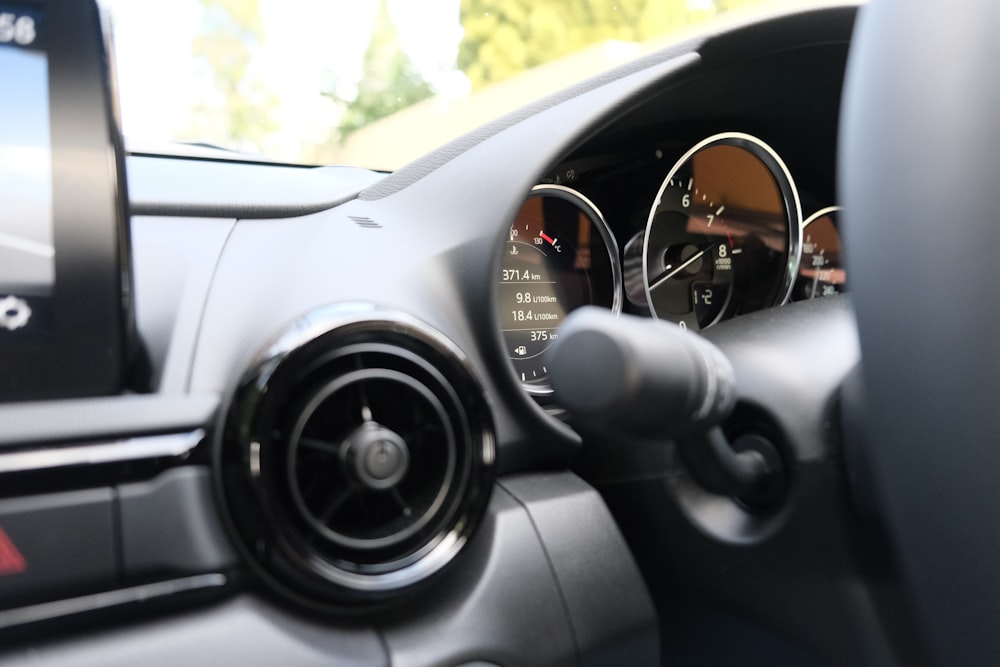 the interior of a car