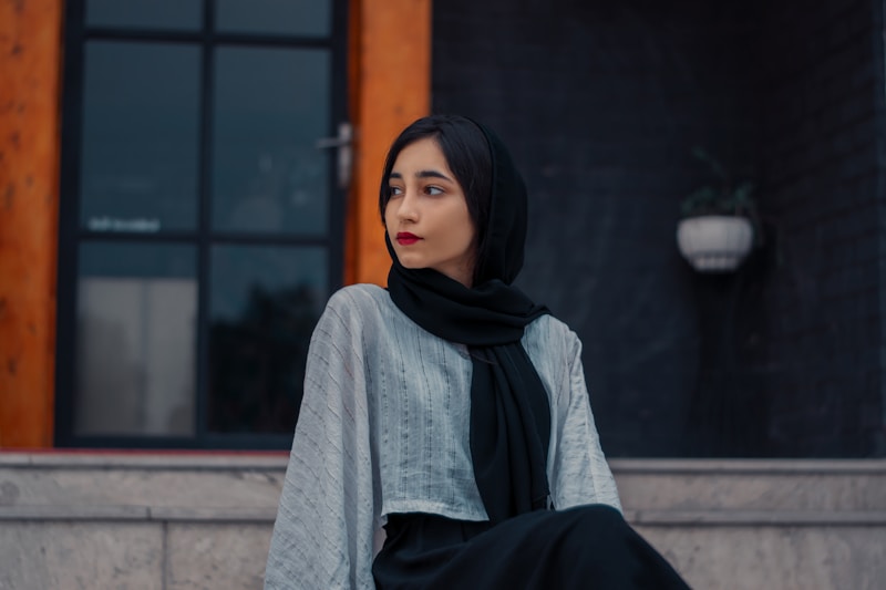 Elegant Polish woman in stylish scarf