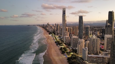 a city next to the ocean