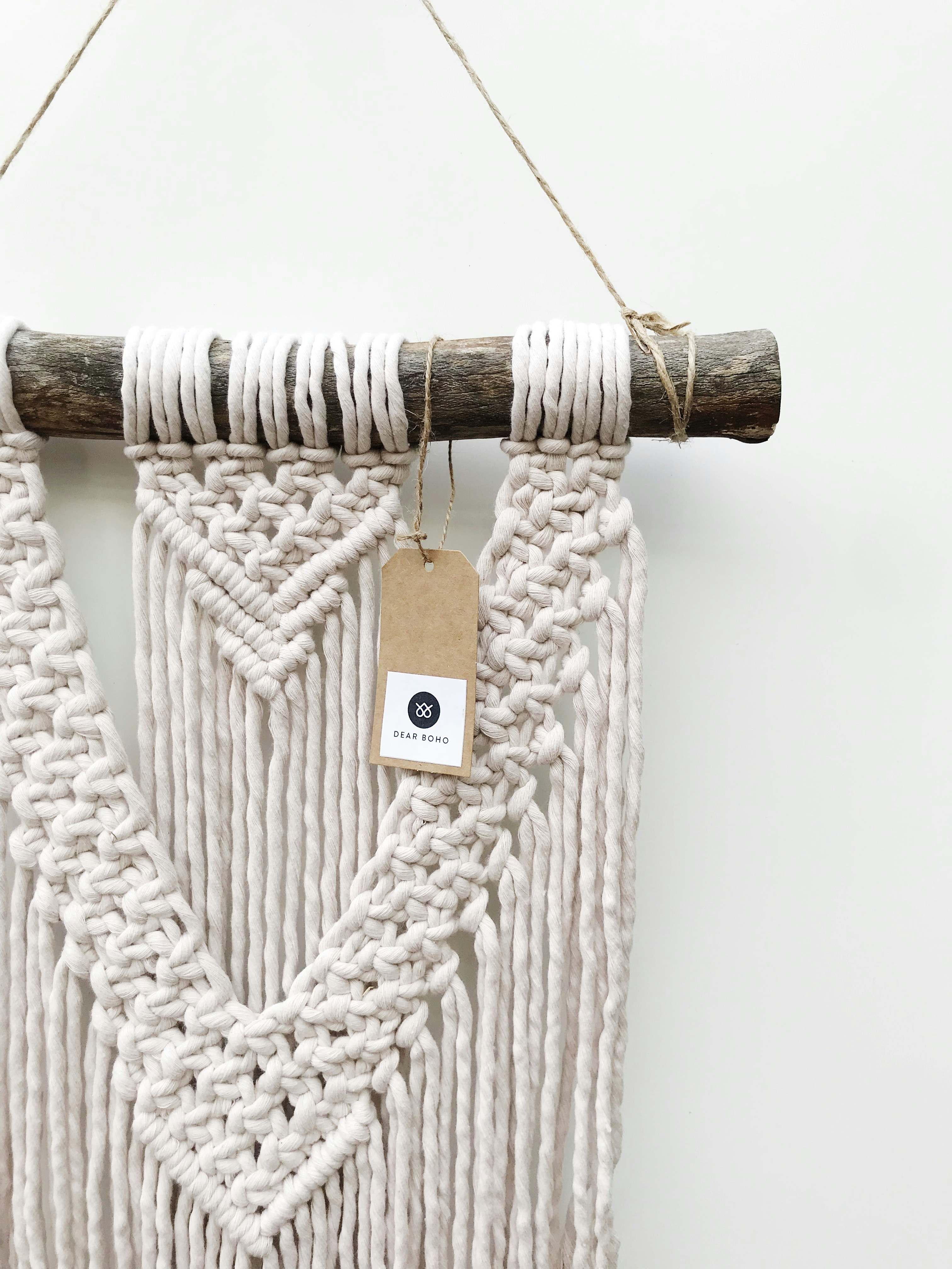 Premium macrame wall hanging with intricate boho design patterns