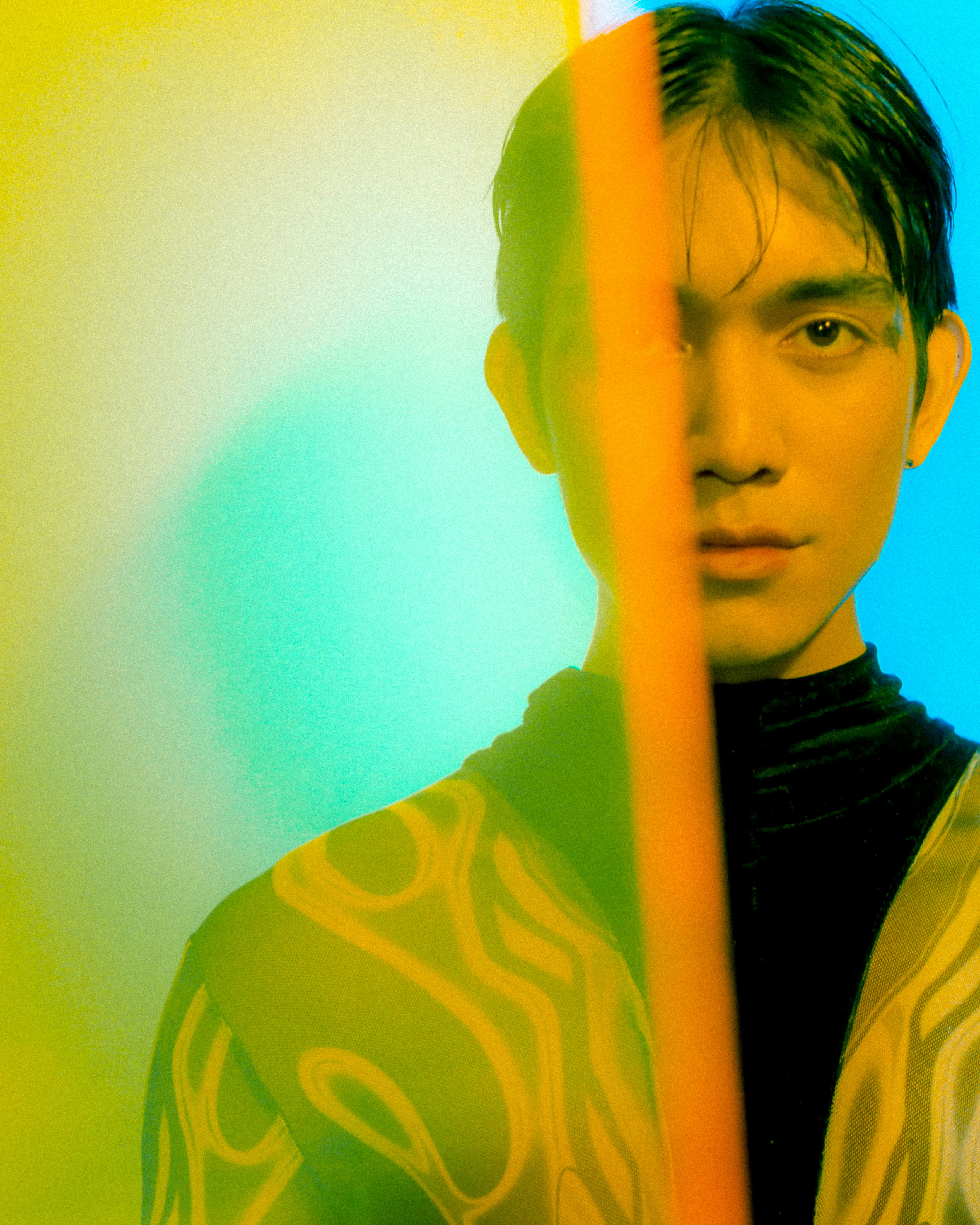 a person with a straight face