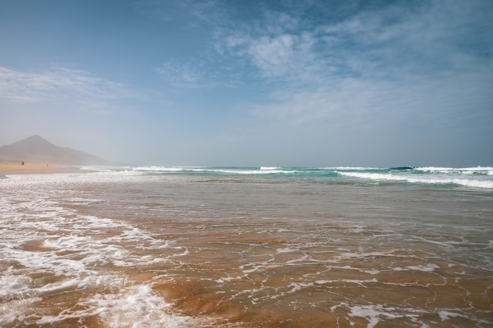 waves on a beach