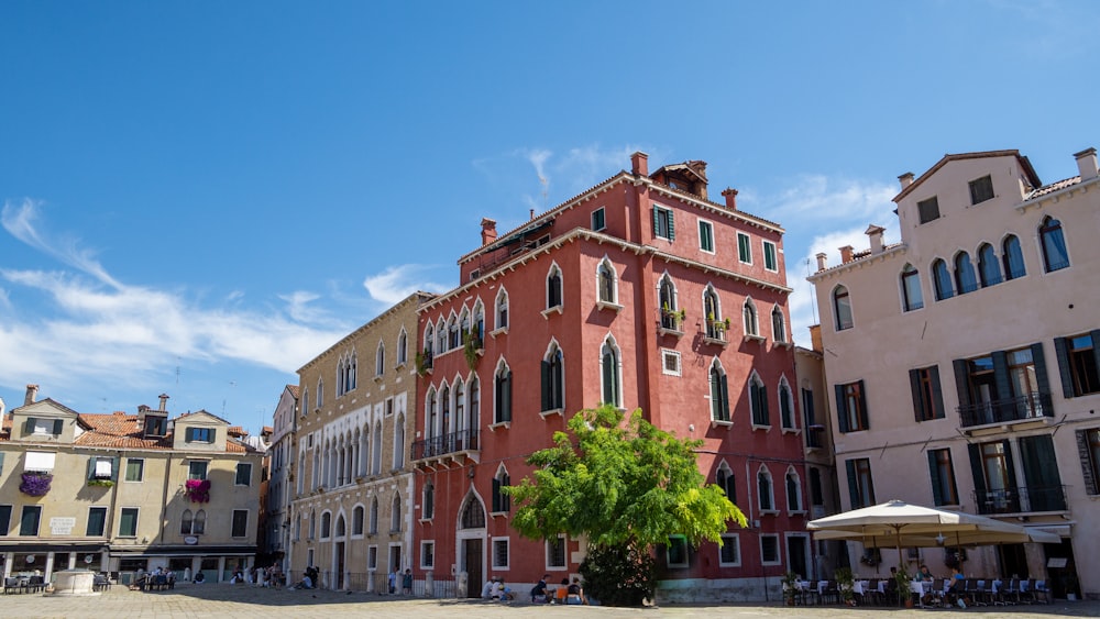 a group of buildings