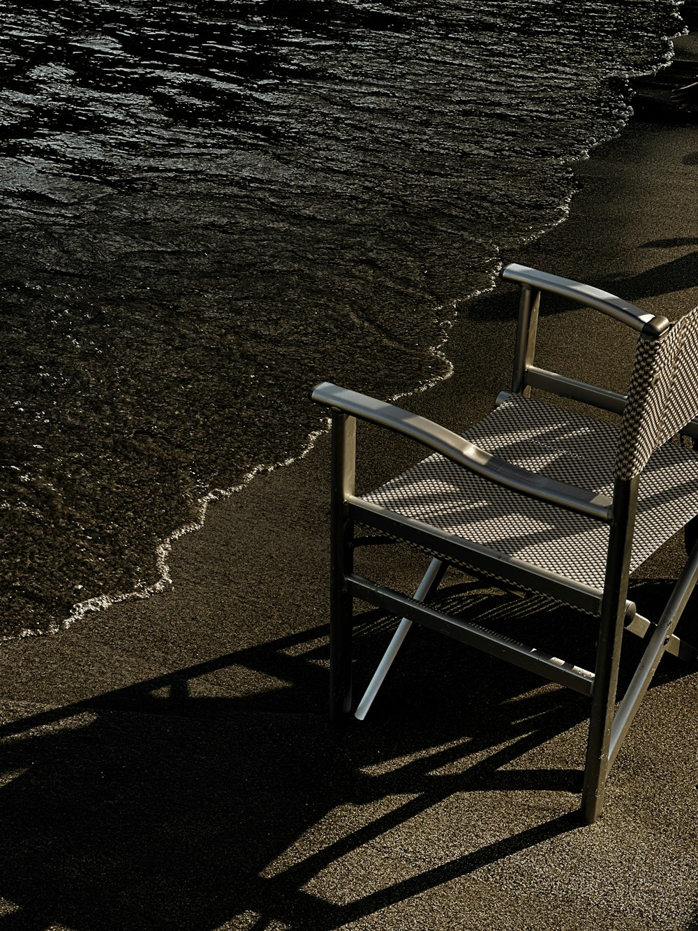 a chair on the beach