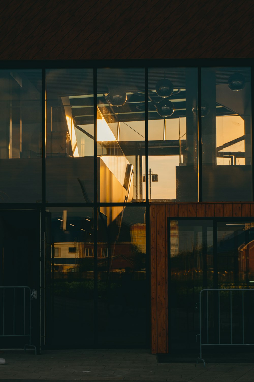 a building with glass windows