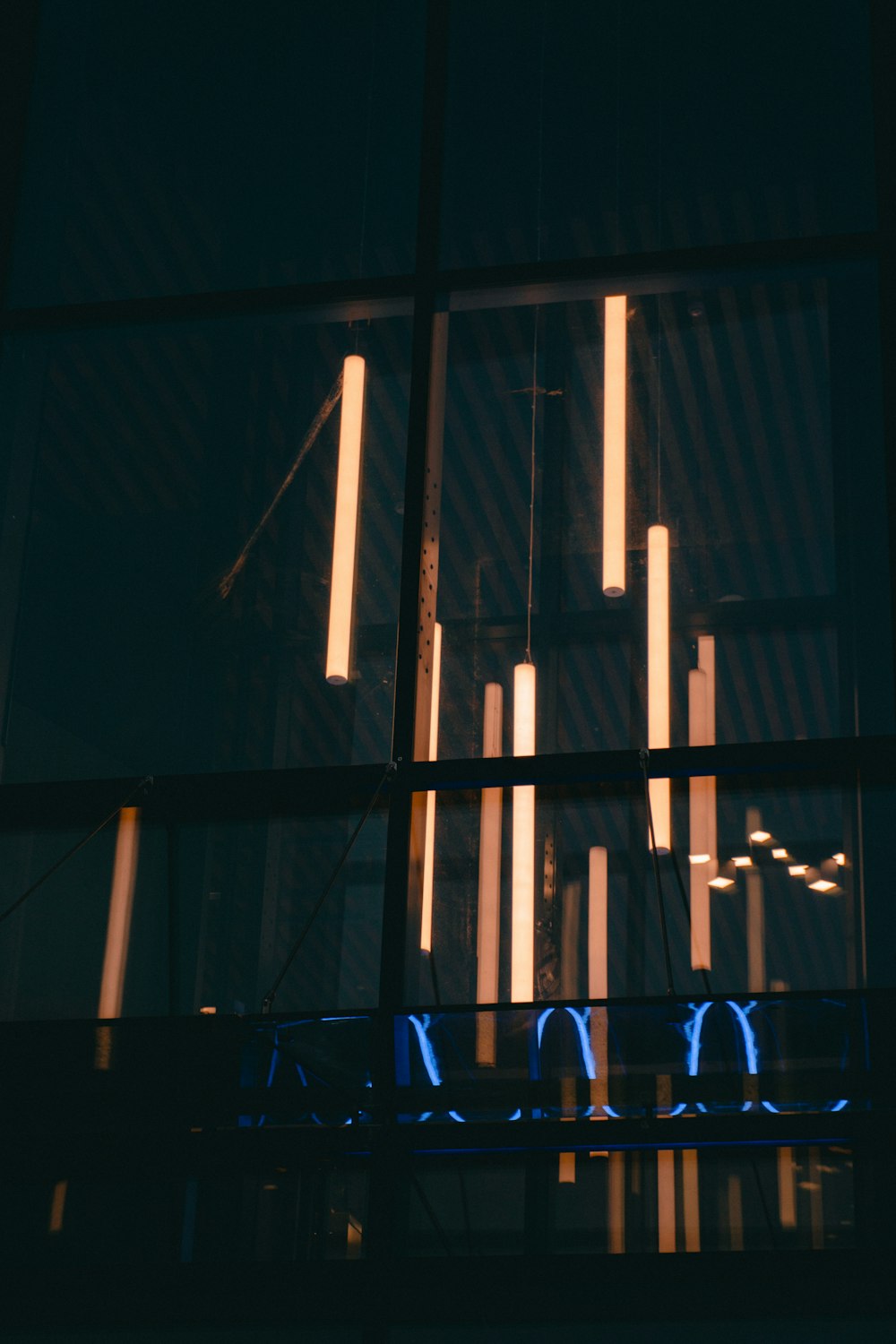 a row of lit up candles