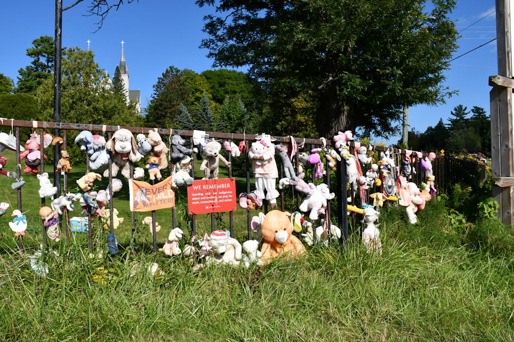 a group of people holding signs