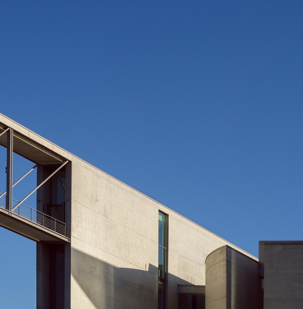 a building with a blue sky