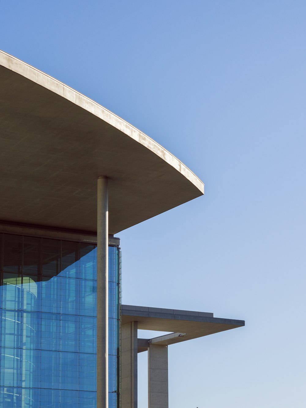 a building with glass windows