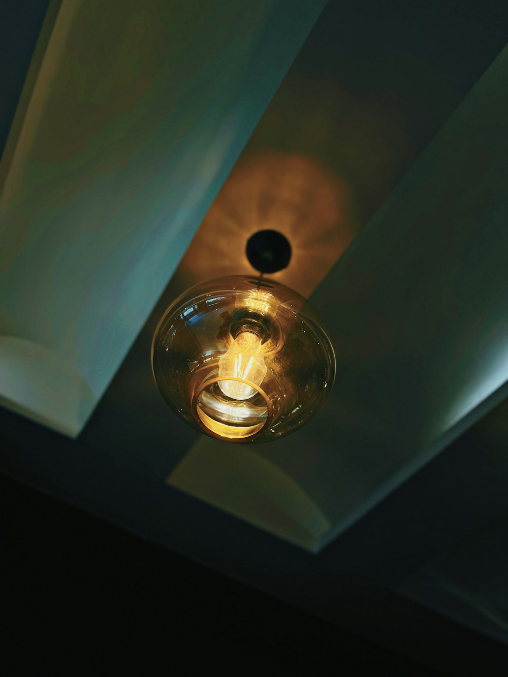 a light bulb on a table