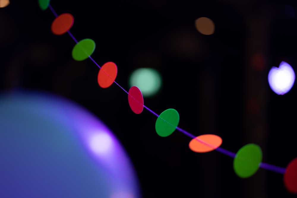 a group of colorful lights