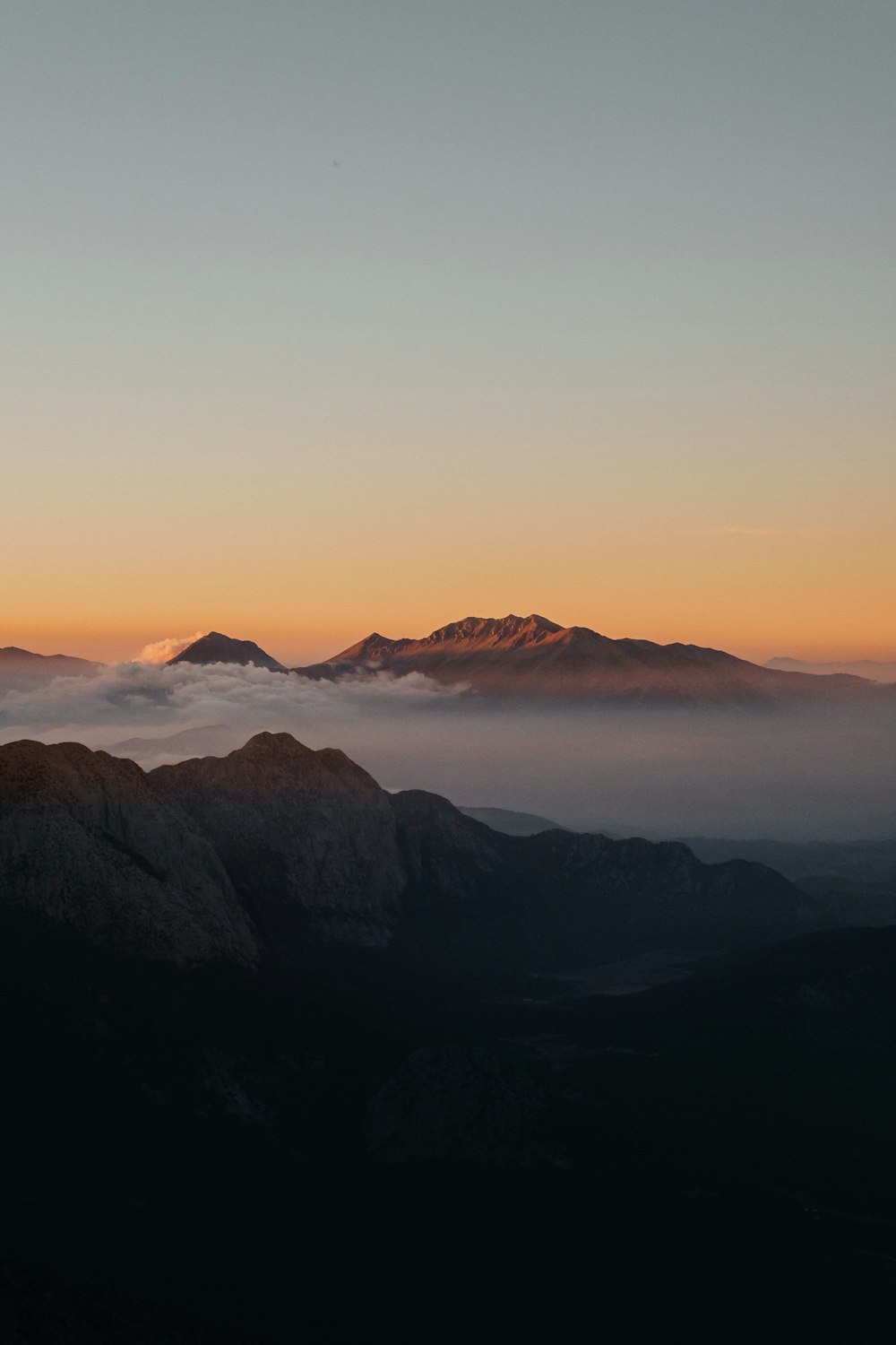 a view of the mountains and the sky