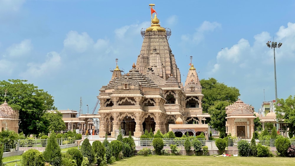 a large ornate building with towers