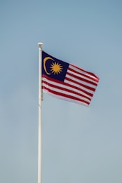 a flag on a pole
