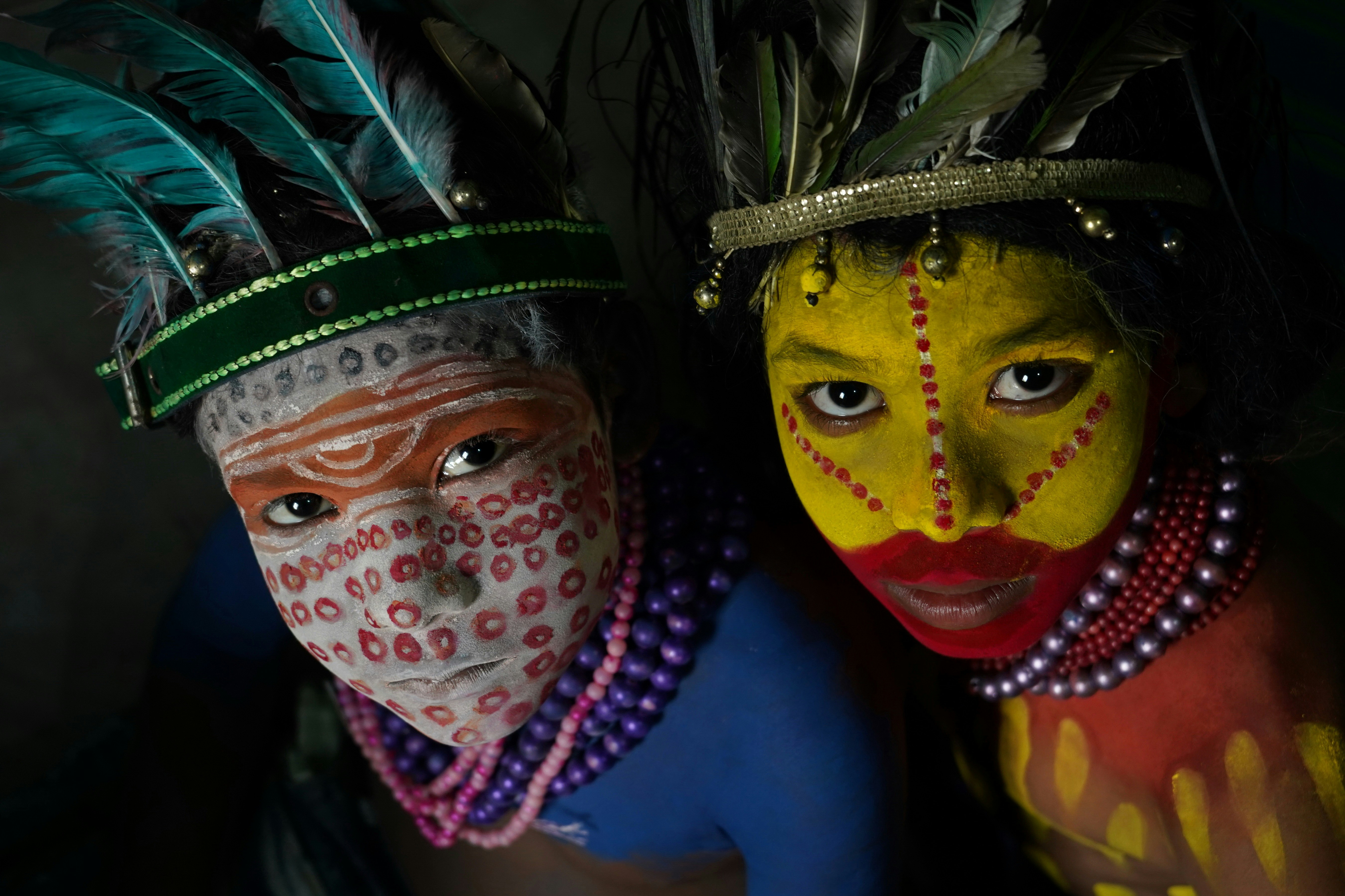 a couple of people wearing clothing