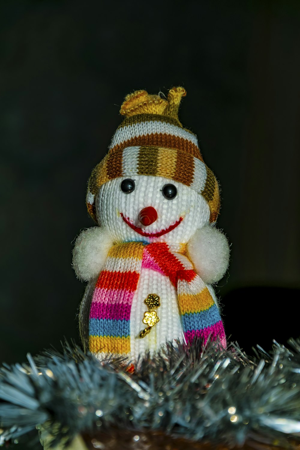 a snowman wearing a hat