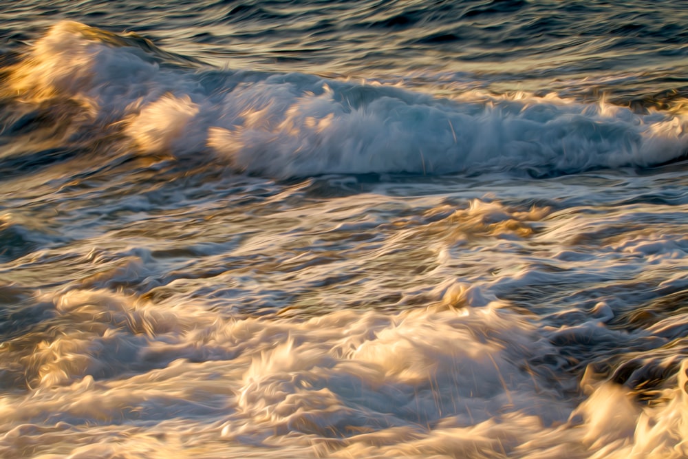 waves on a beach