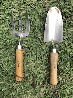 a couple of metal objects with a metal object on top of them